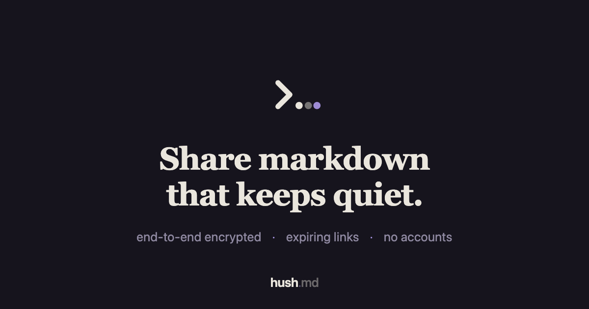 hush.md image